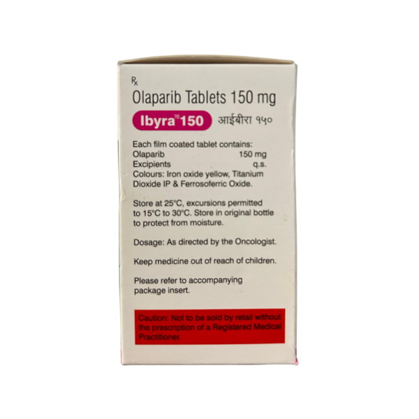 Box of Olaparib tablets 150 mg